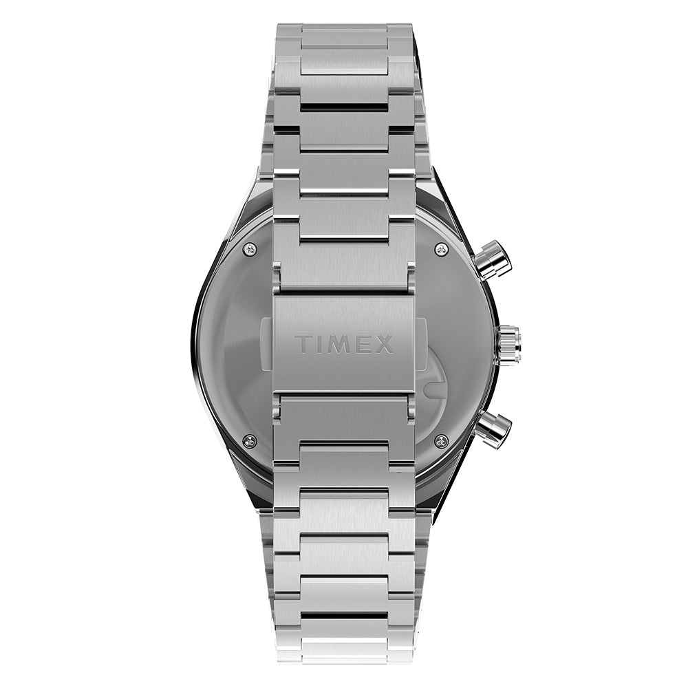 Q Timex Chronograph 40mm Stainless Steel Band