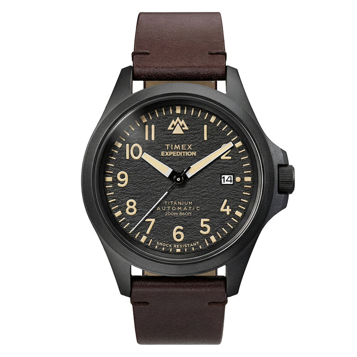 Expedition Field Post Titanium Automatic 41mm Leather Band