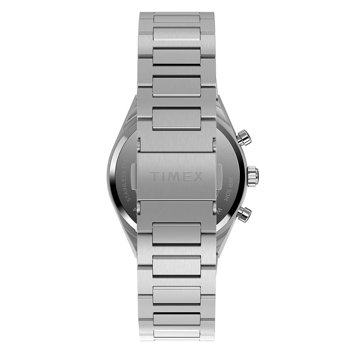 Q Timex Continental Chronograph 36mm Stainless Steel Band