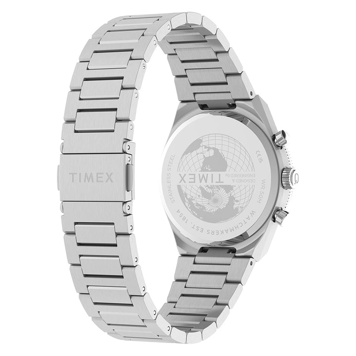Q Timex Continental Chronograph 36mm Stainless Steel Band