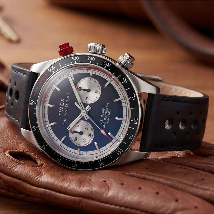Waterbury Heritage Chronograph 39mm Leather Band