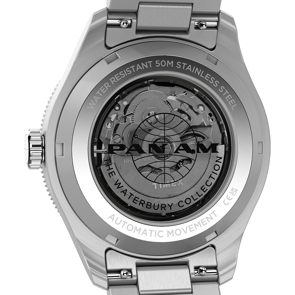 Waterbury Gmt x Pan Am Automatic 42mm Stainless Steel Band