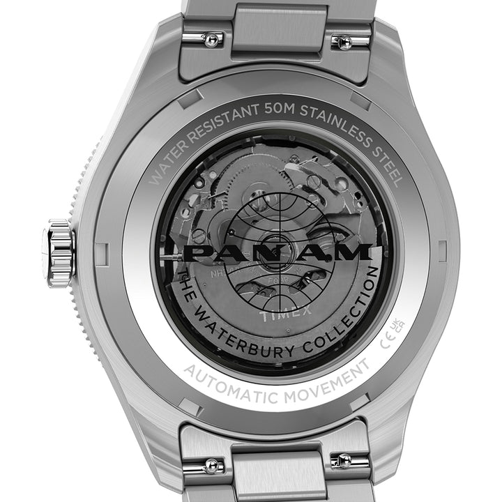 Waterbury Gmt x Pan Am Automatic 42mm Stainless Steel Band