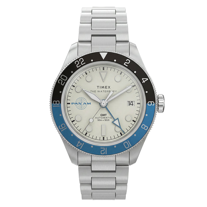 Waterbury Gmt x Pan Am Automatic 42mm Stainless Steel Band