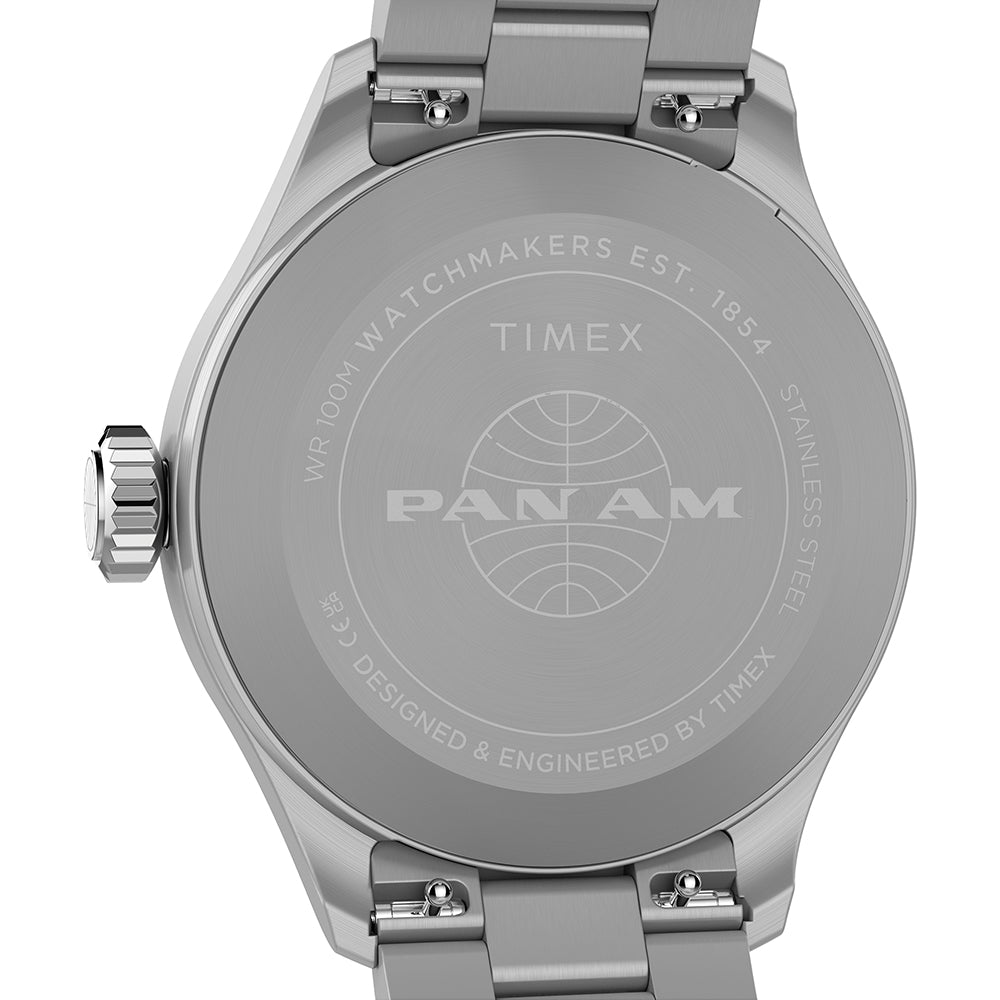 Waterbury Gmt x Pan Am Gmt 41mm Stainless Steel Band
