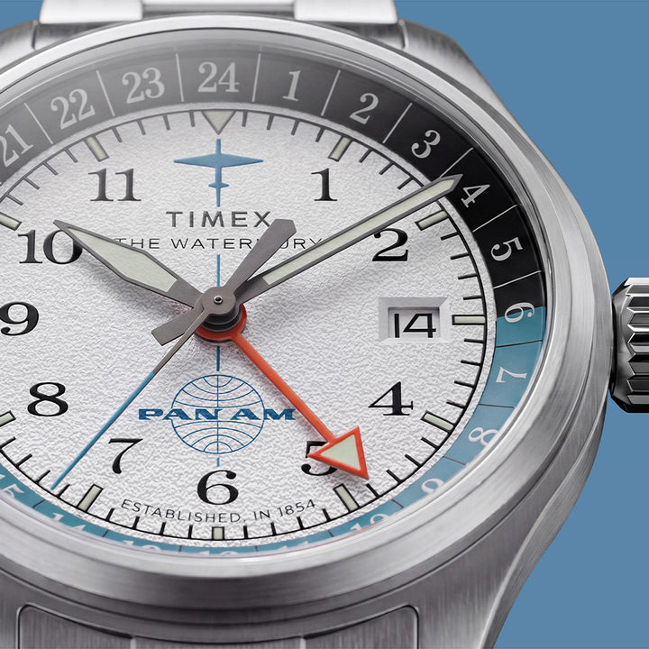 Waterbury Gmt x Pan Am Gmt 41mm Stainless Steel Band