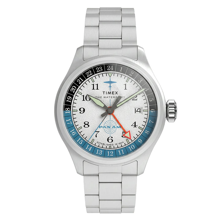 Waterbury Gmt x Pan Am Gmt 41mm Stainless Steel Band