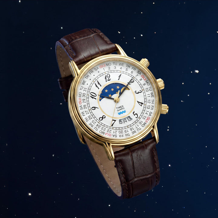1990 Moon Phase Reissue 37mm Leather Band
