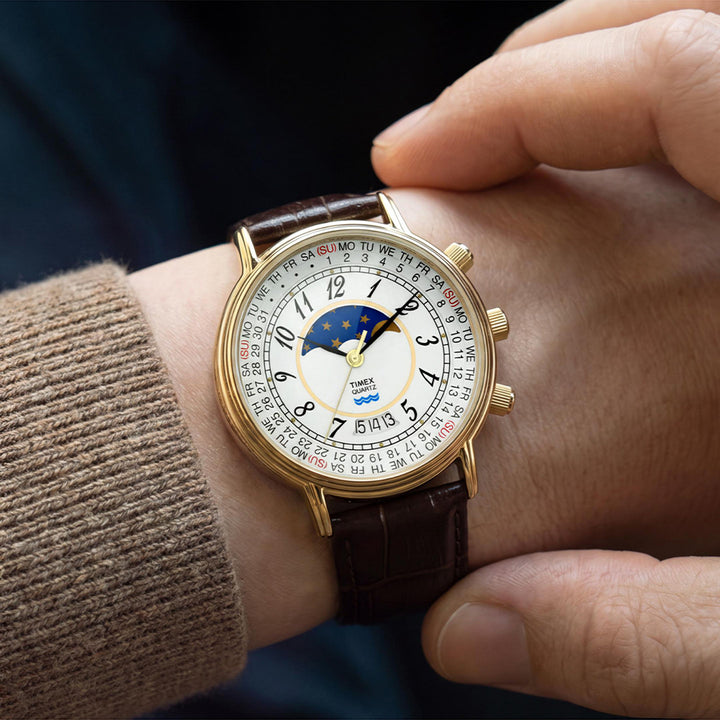 1990 Moon Phase Reissue 37mm Leather Band