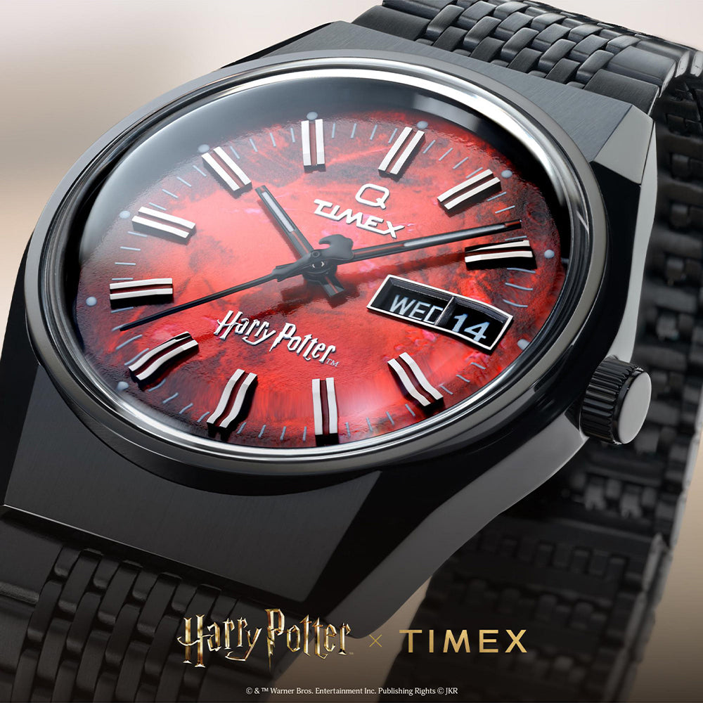 Q Timex x Harry Potter Day-Date 38mm Stainless Steel Band