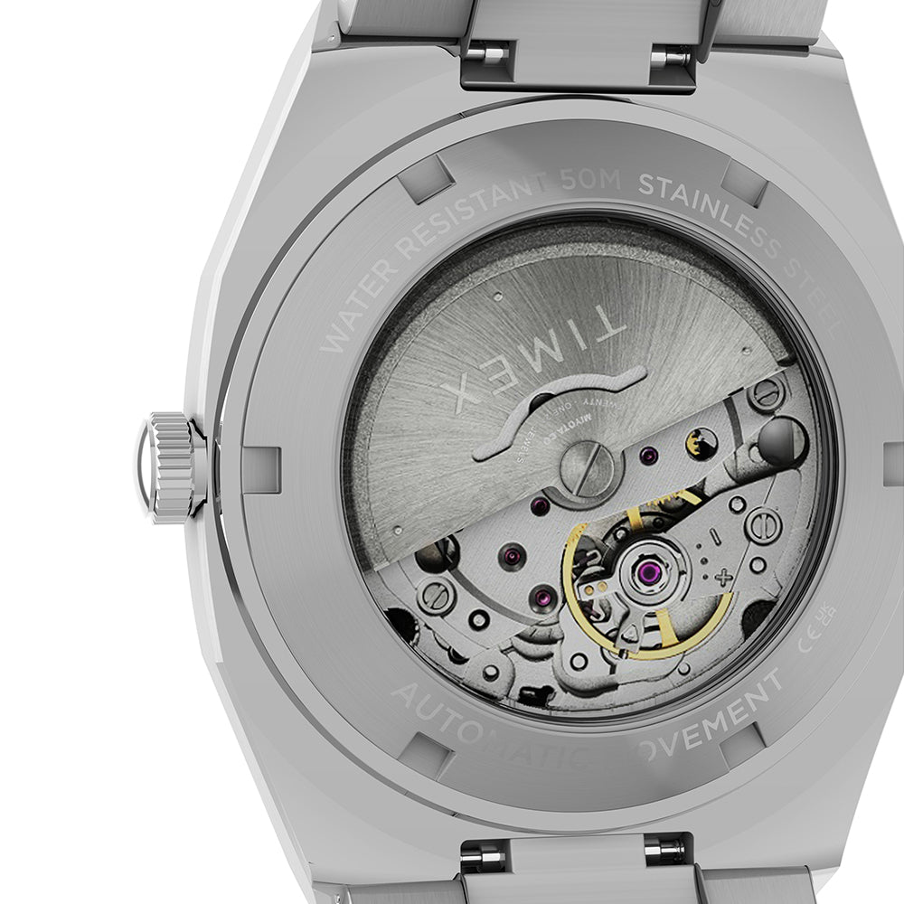 Timex E Line Automatic 38mm Stainless Steel Band