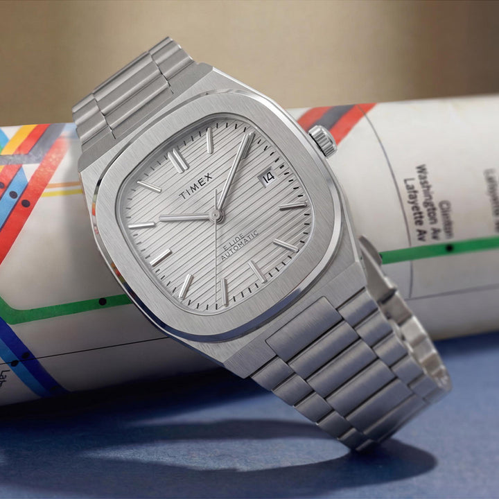 Timex E Line Automatic 38mm Stainless Steel Band