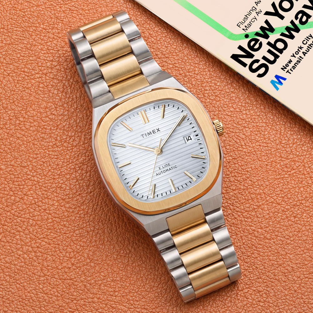 Timex E Line Automatic 38mm Stainless Steel Band