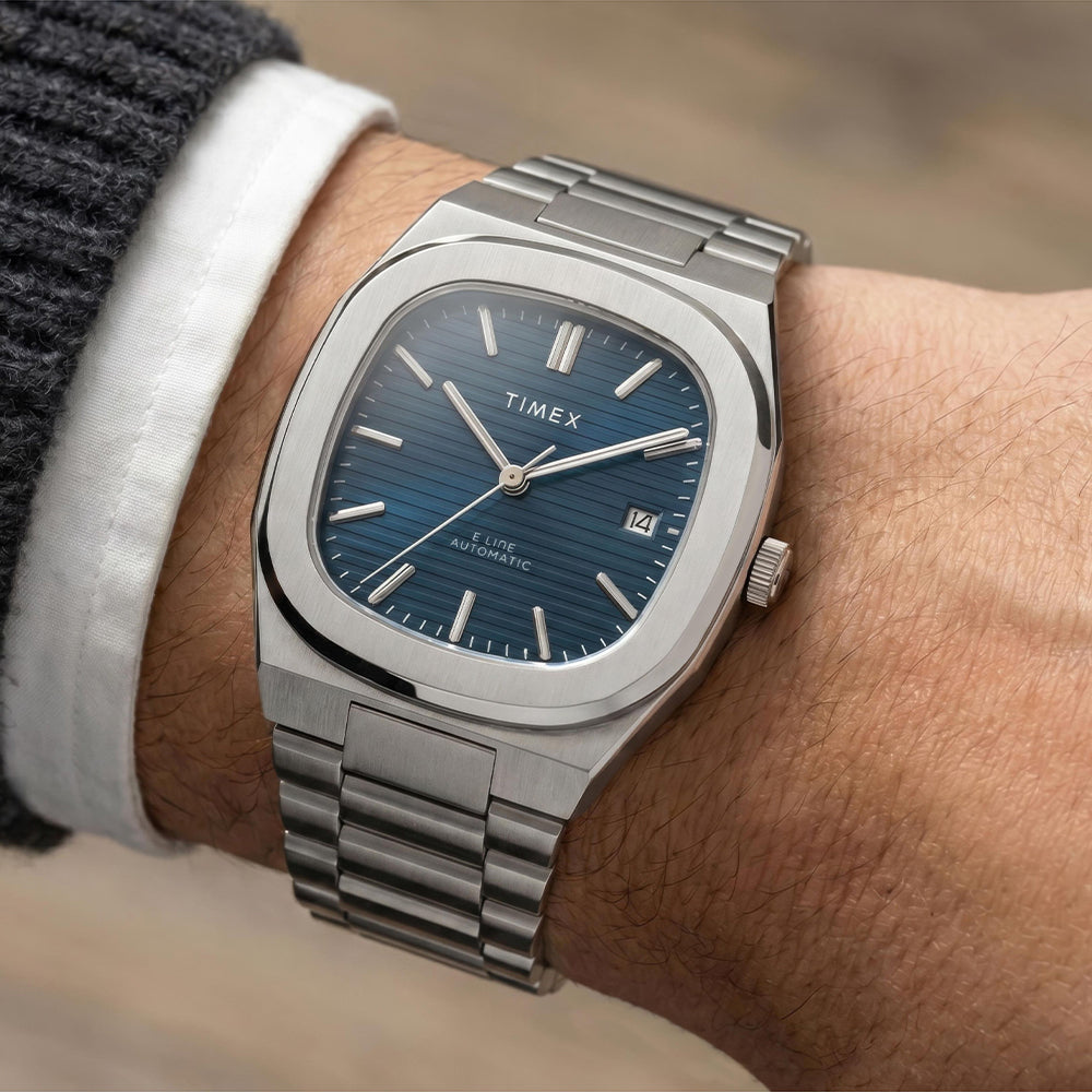 Timex E Line Automatic 38mm Stainless Steel Band