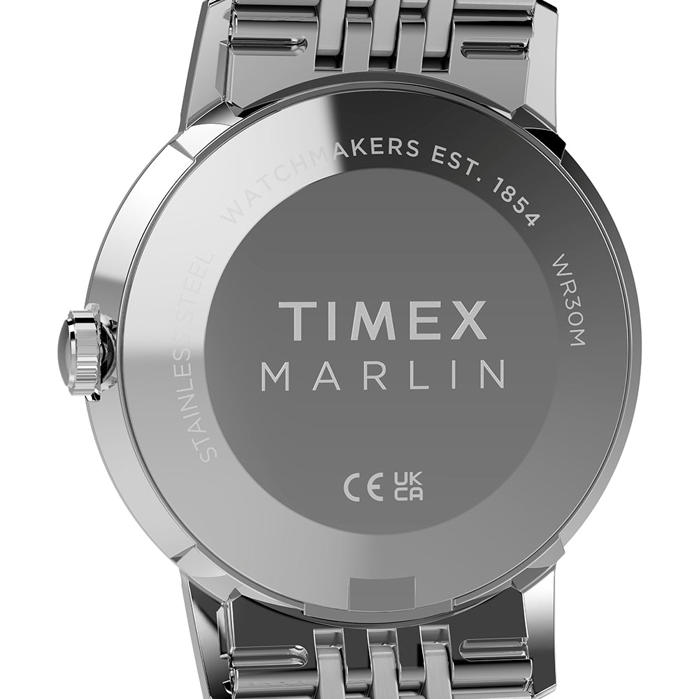 Marlin Quartz 3-Hand 34mm Stainless Steel Band
