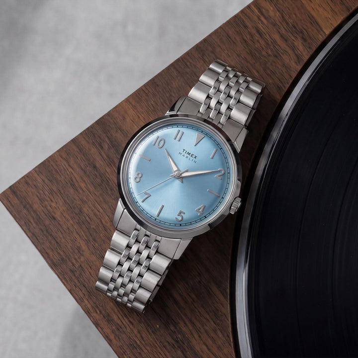 Marlin Quartz 3-Hand 34mm Stainless Steel Band