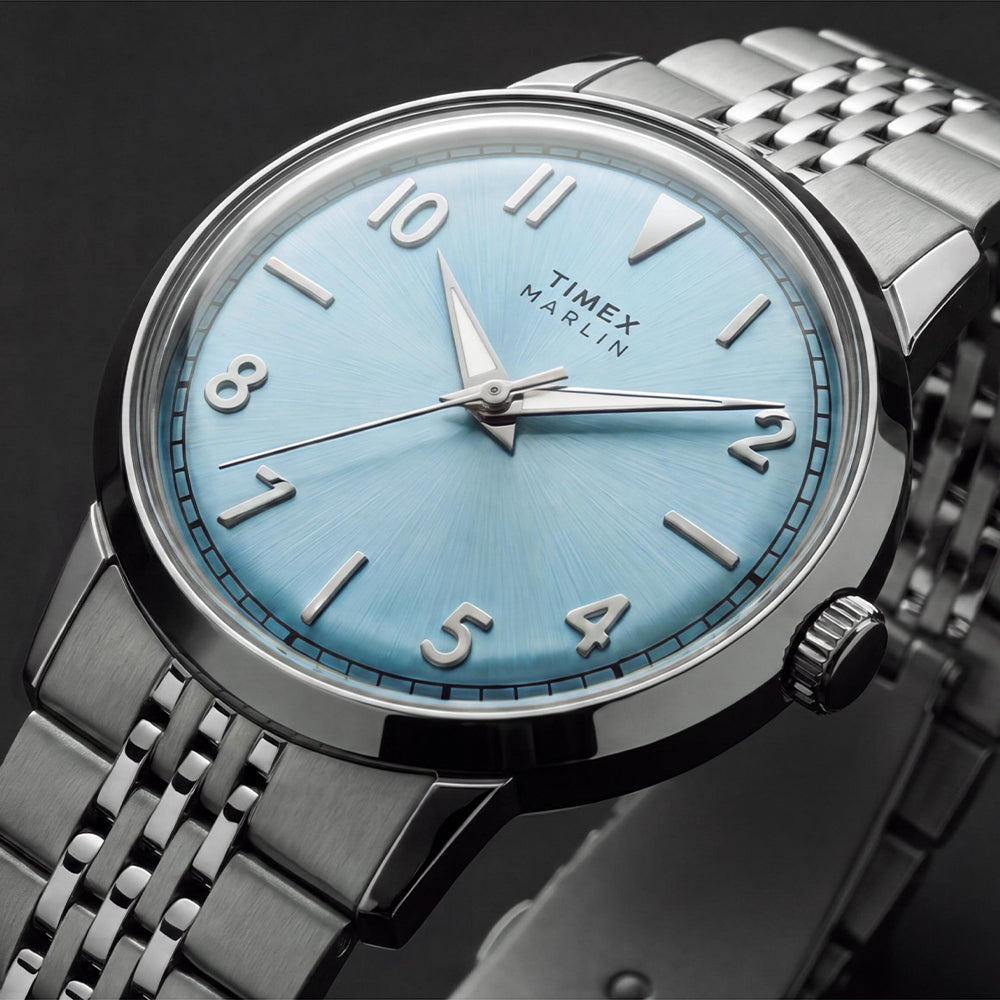 Marlin Quartz 3-Hand 34mm Stainless Steel Band
