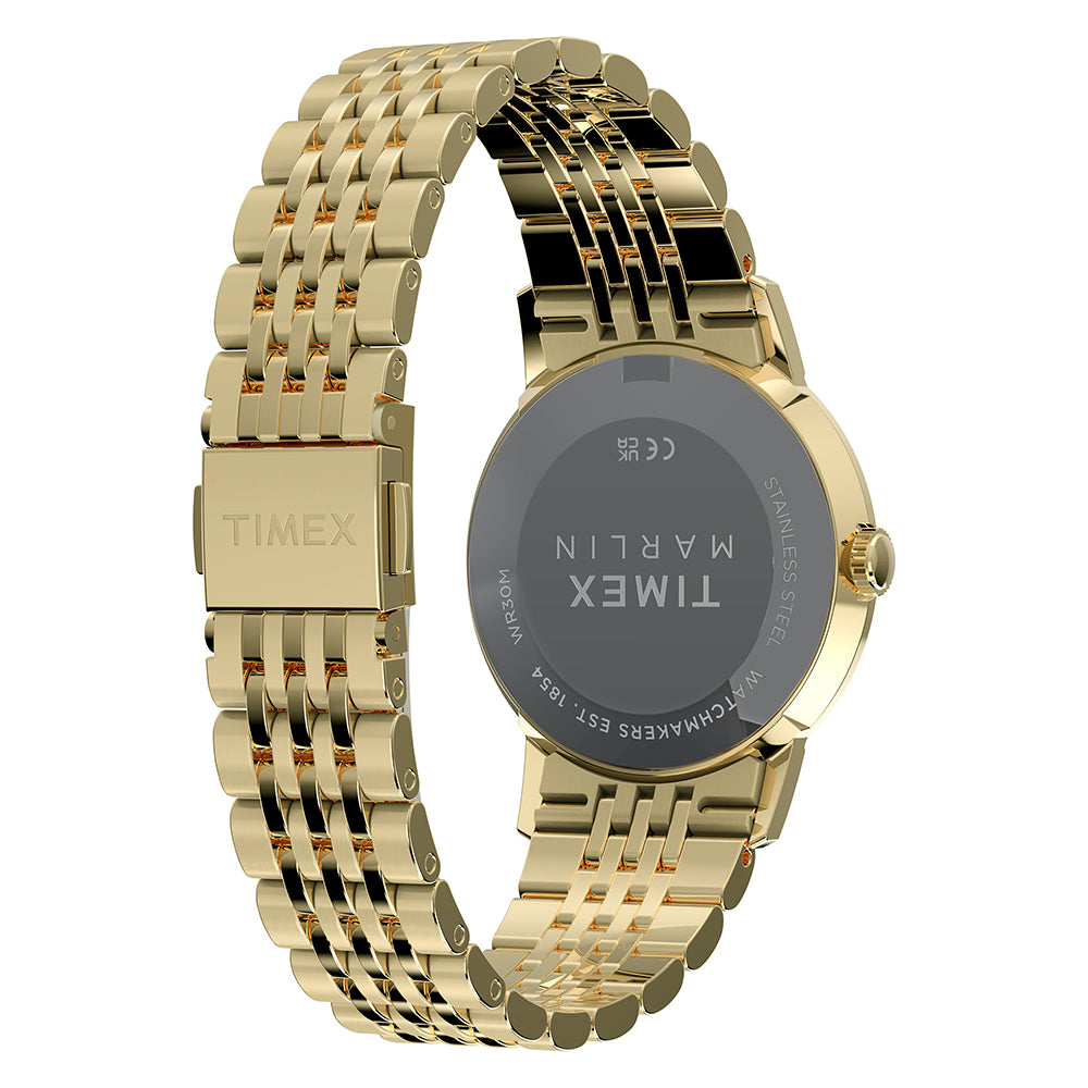 Marlin Quartz 3-Hand 34mm Stainless Steel Band