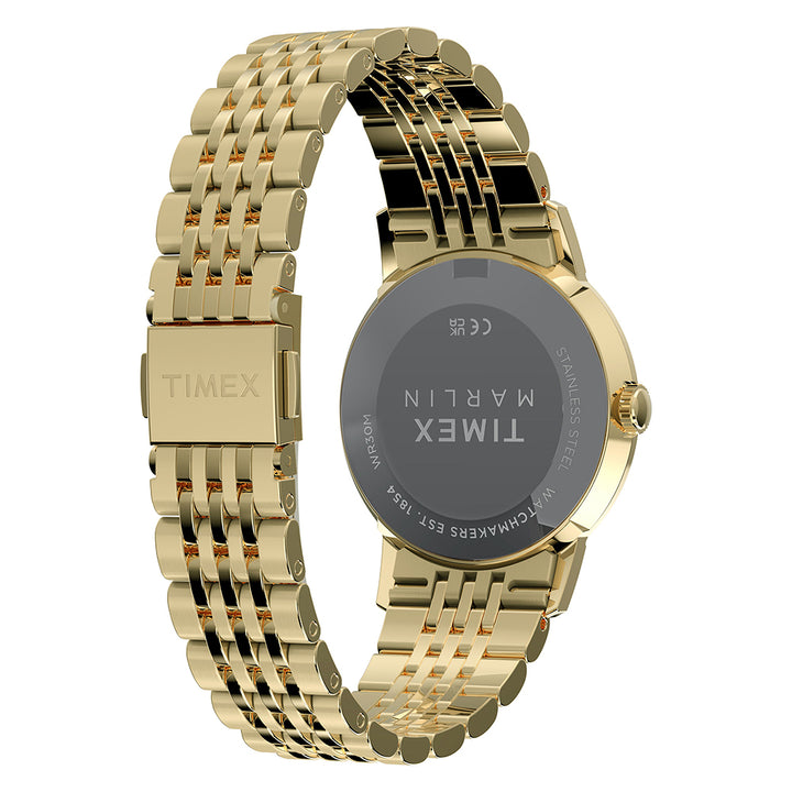 Marlin Quartz 3-Hand 34mm Stainless Steel Band