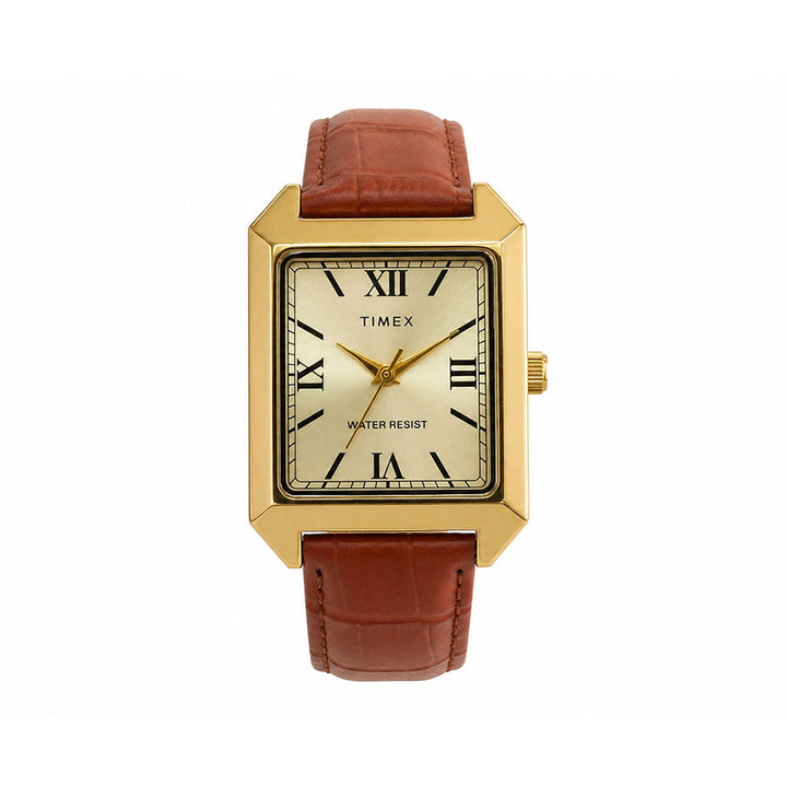 Elm Square 3-Hand 35mm Leather Band