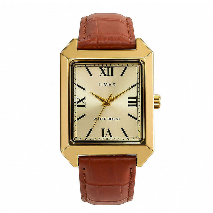 Elm Square 3-Hand 35mm Leather Band