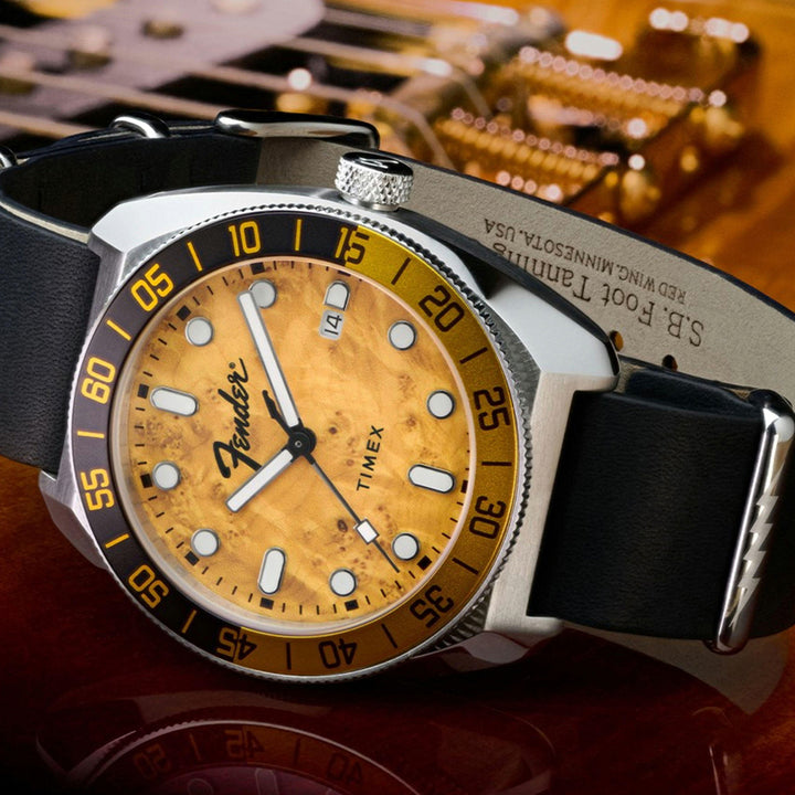 Timex x Fender Automatic 41mm Leather Band