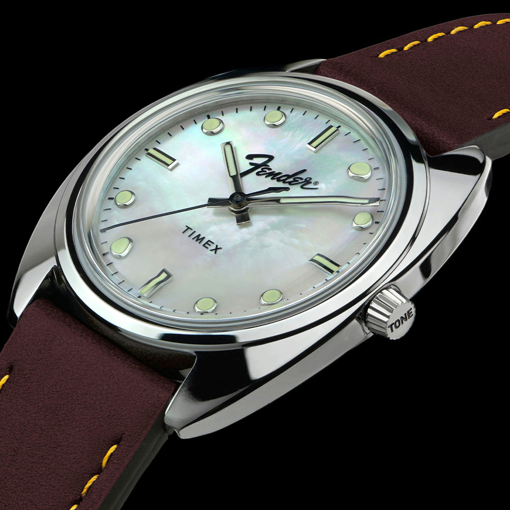 Timex x Fender 3-Hand 37mm Leather Band