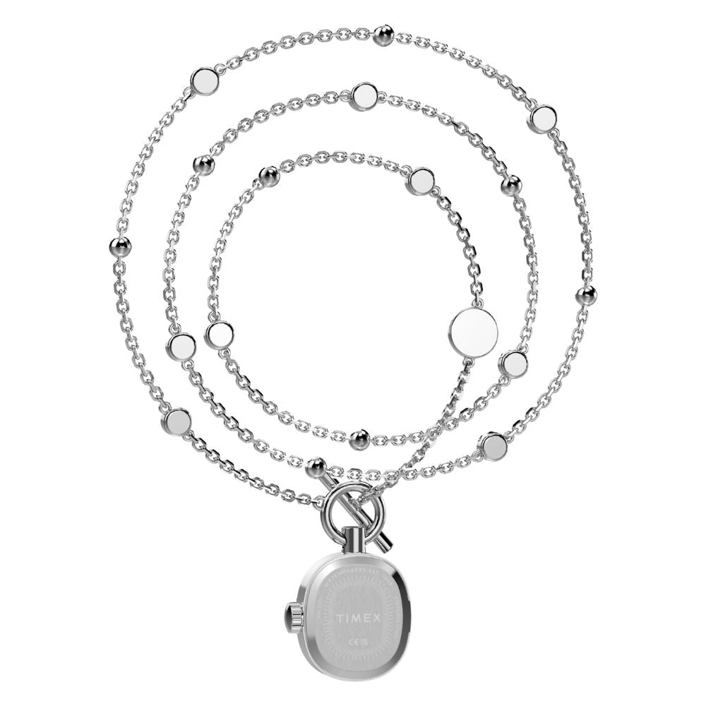 Timex Cavatina Mini Necklace 3-Hand 17mm Stainless Steel Band