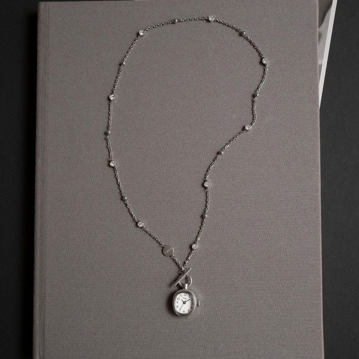 Timex Cavatina Mini Necklace 3-Hand 17mm Stainless Steel Band