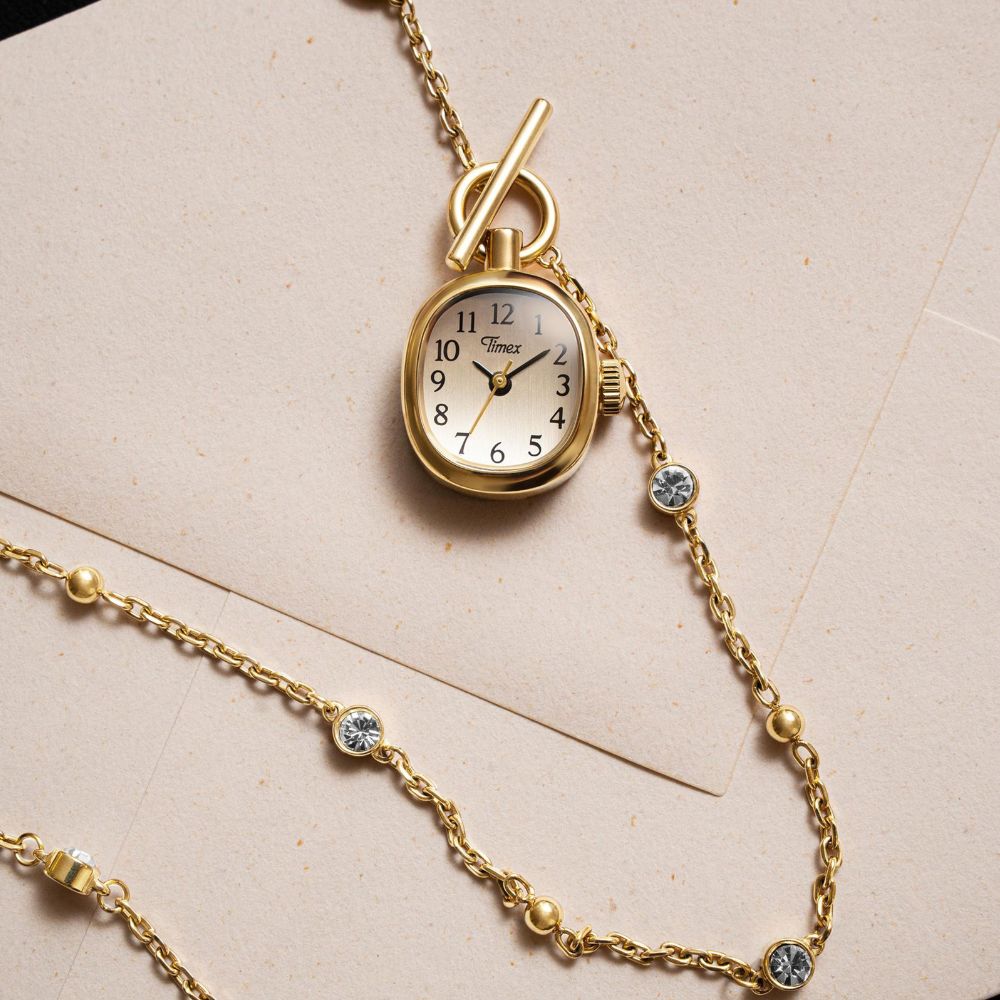 Timex Cavatina Mini Necklace 3-Hand 17mm Stainless Steel Band