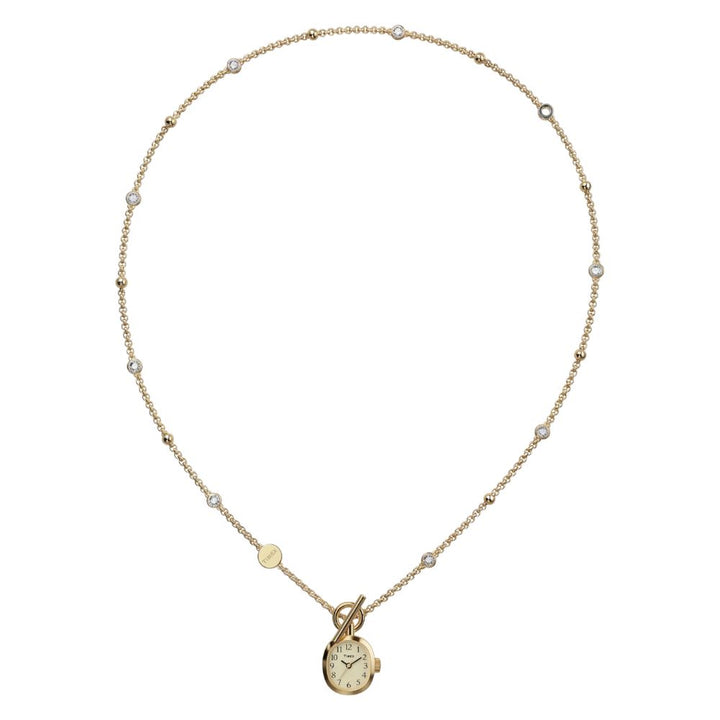 Timex Cavatina Mini Necklace 3-Hand 17mm Stainless Steel Band