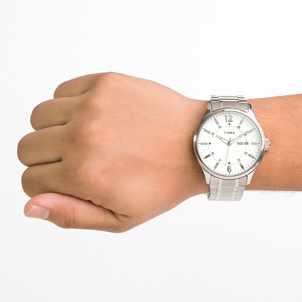 G198 Series Day-Date 43mm Stainless Steel Band
