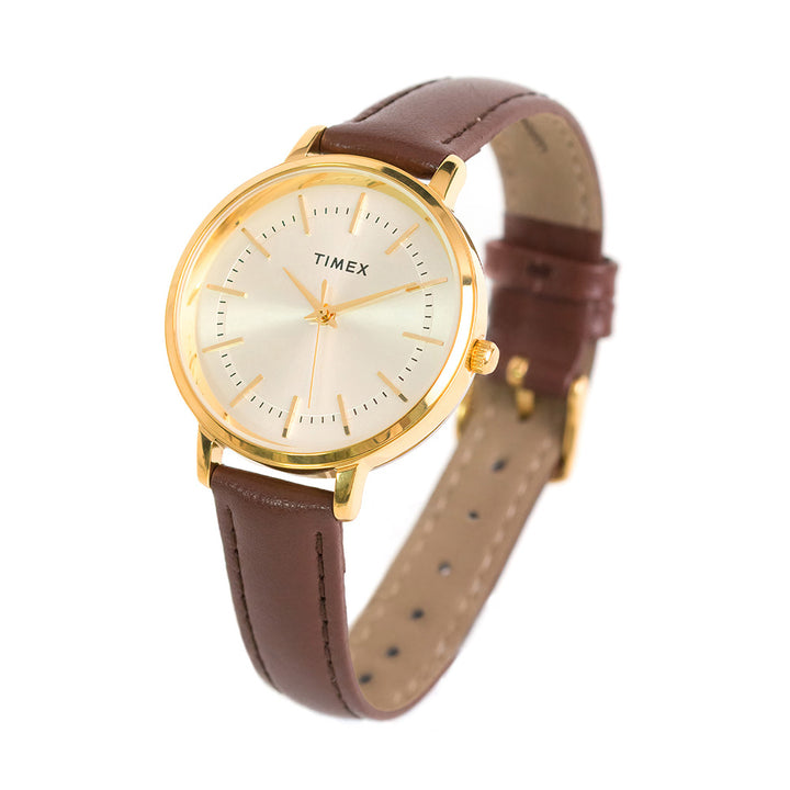 Monroe 3-Hand 34mm Leather Band