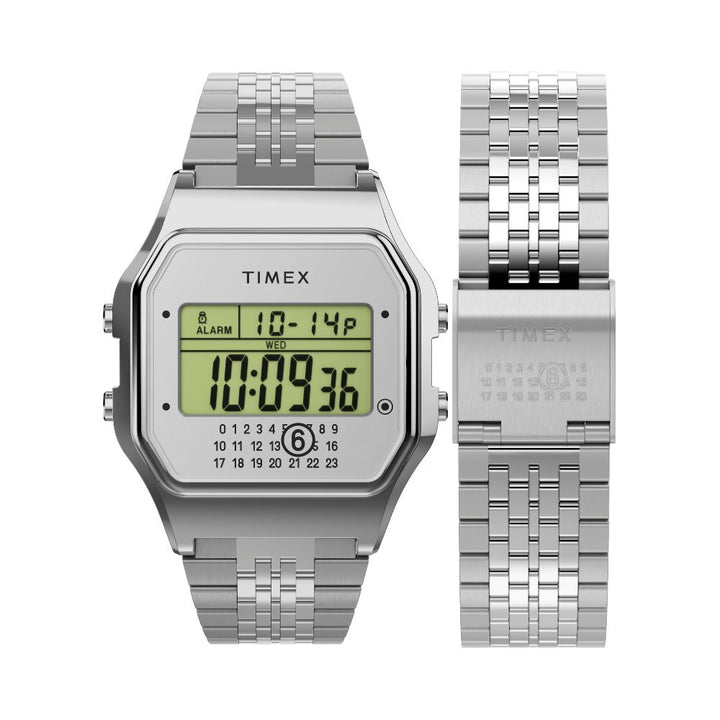 Timex X Mm6 Digital 34mm Stainless Steel Band