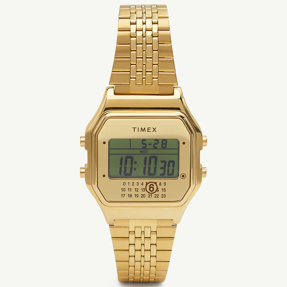 Timex x MM6 Digital 34mm Stainless Steel Band