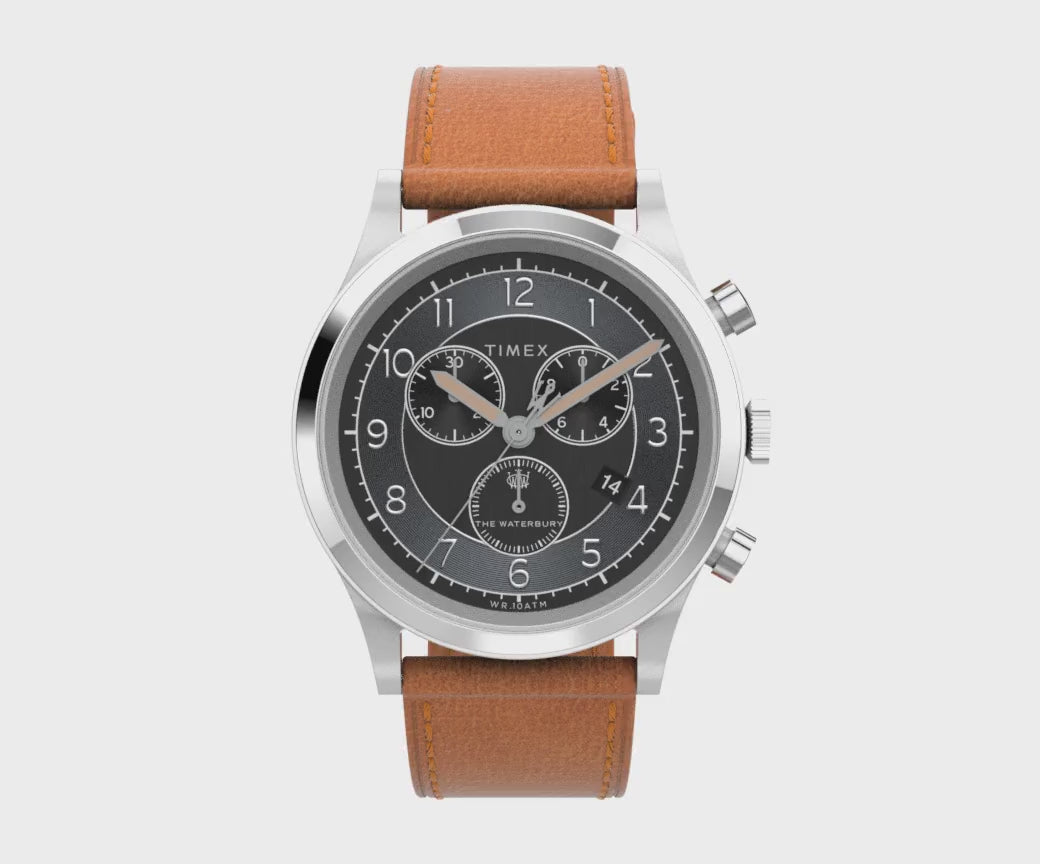 Waterbury Traditional Chronograph 42mm Leather Band