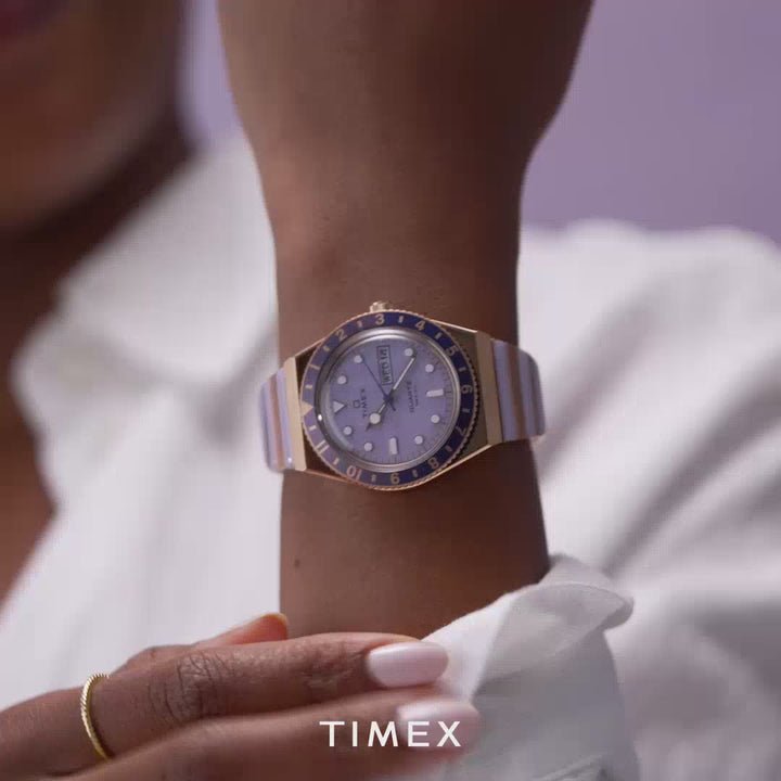 Q Timex® Day-Date 36mm Stainless Steel Band