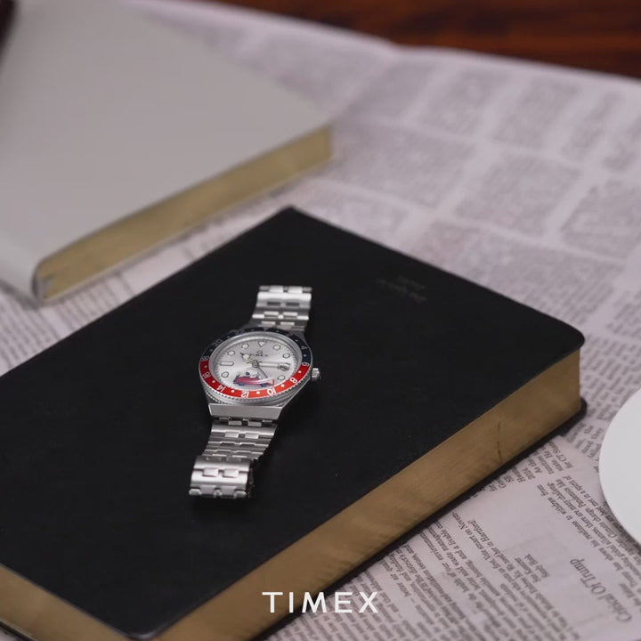 Timex x Peanuts Q Timex® Gmt 38mm Stainless Steel Band