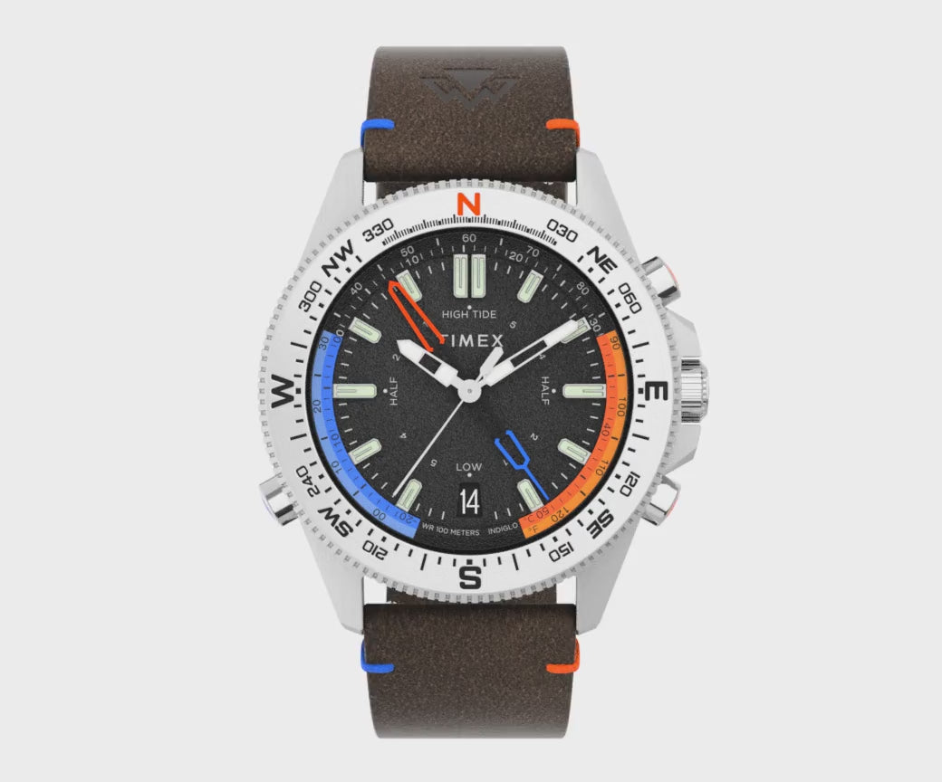 Expedition North Tide Temp  43mm Leather Band