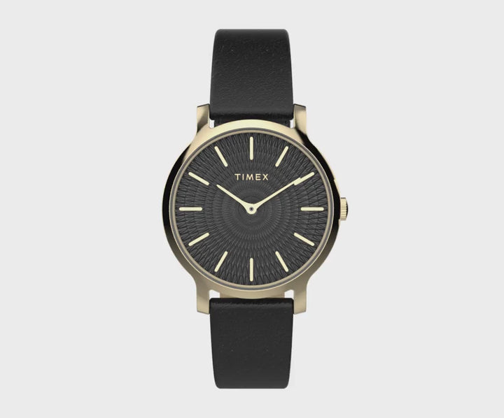 Transcend 3-Hand 34mm Leather Band