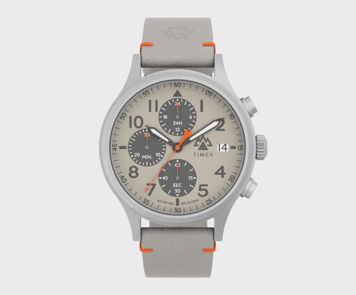 Expedition North® Sierra Chronograph 42mm Leather Band