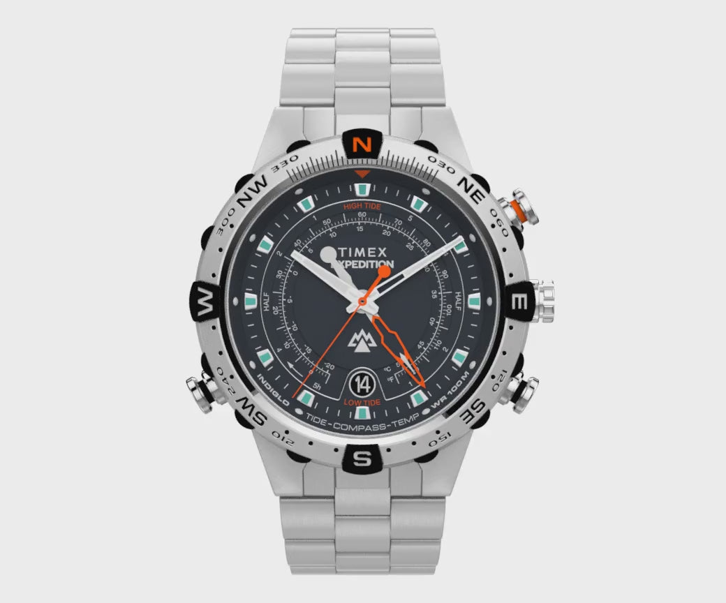 Expedition Tide-Temp-Compass  45mm Stainless Steel Band