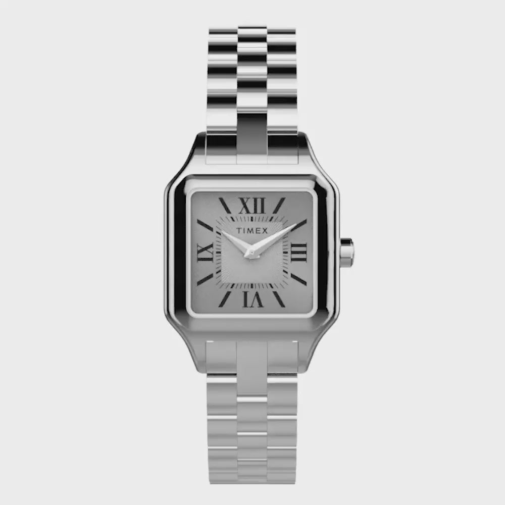Legacy Square 2-Hand 23mm Stainless Steel Band