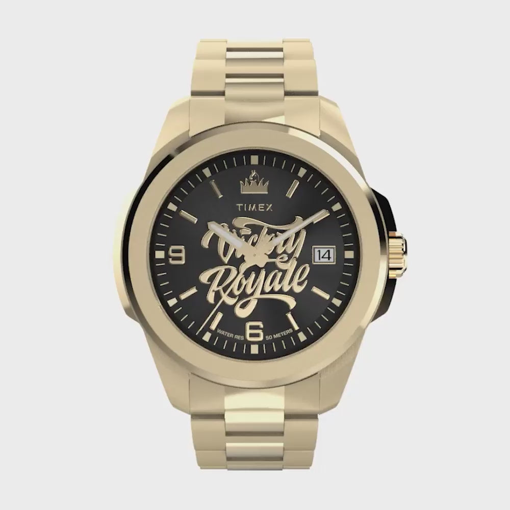 Timex Essex Avenue x Fortnite Date 45mm Stainless Steel Band