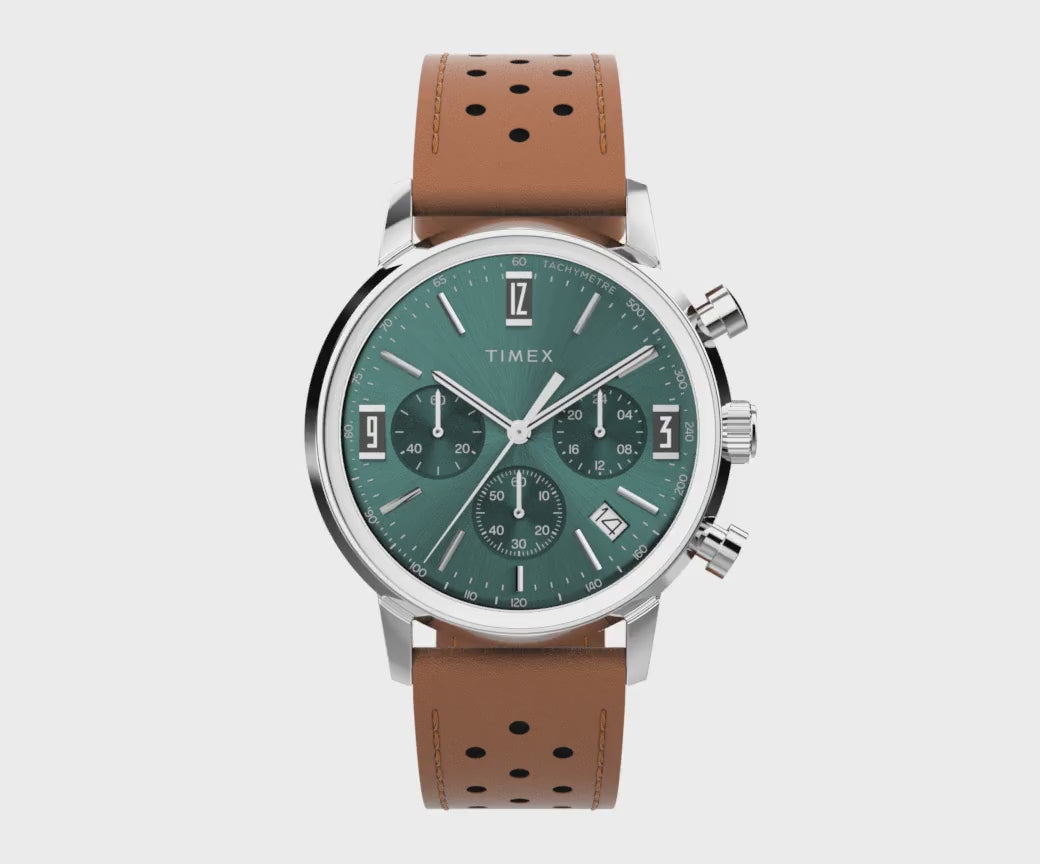 Marlin Quartz Chronograph 40mm Leather Band