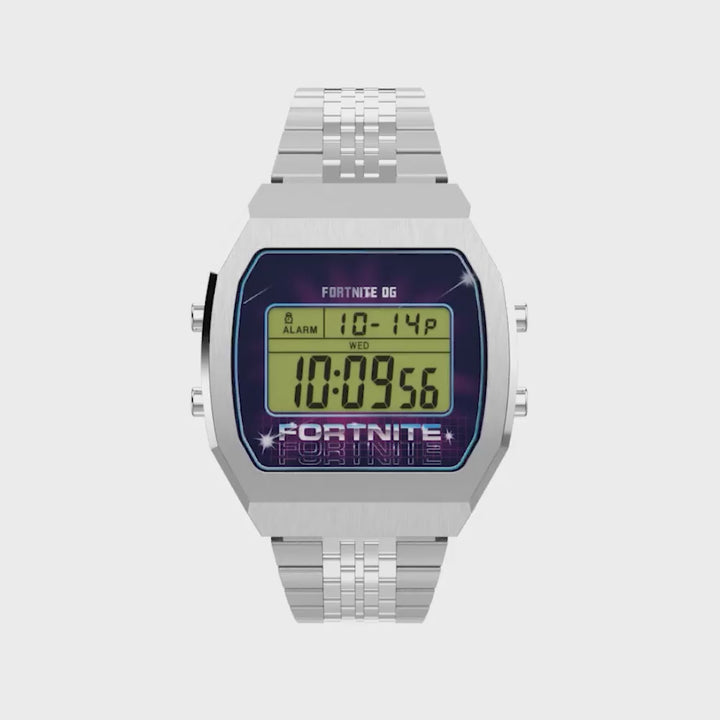 Timex T80 x Fortnite Digital 36mm Stainless Steel Band