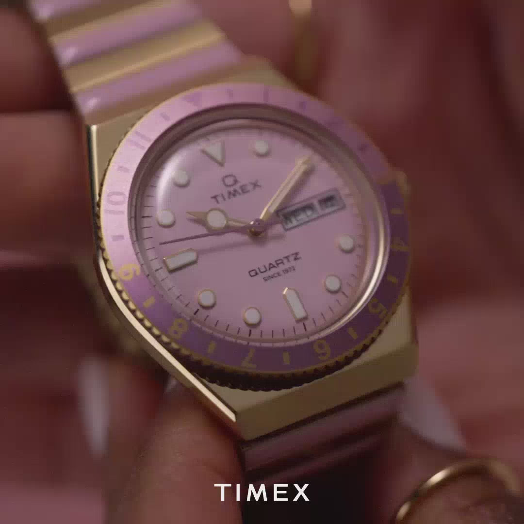 Q Timex® Day-Date 36mm Stainless Steel Band