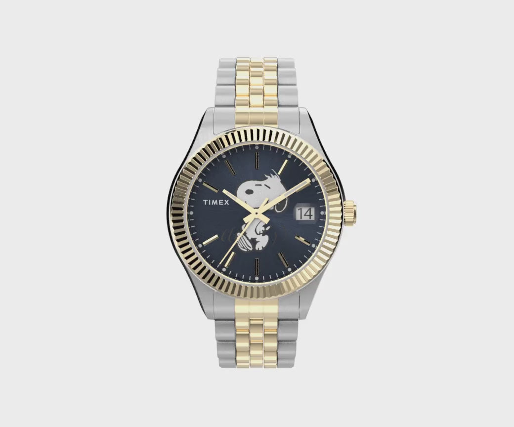 Timex Legacy X Peanuts Day-Date 36mm Stainless Steel Band