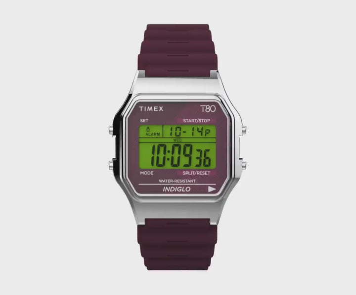 Timex T80 Digital 34mm Resin Band