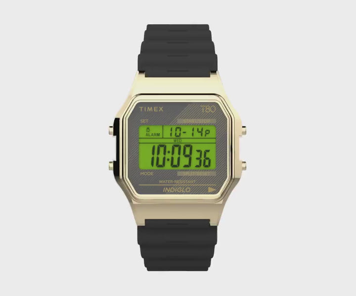 Timex T80 Digital 34mm Resin Band